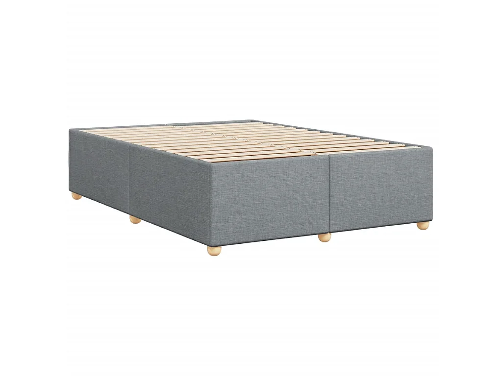Cadre de lit sans matelas gris clair 160x200 cm tissu