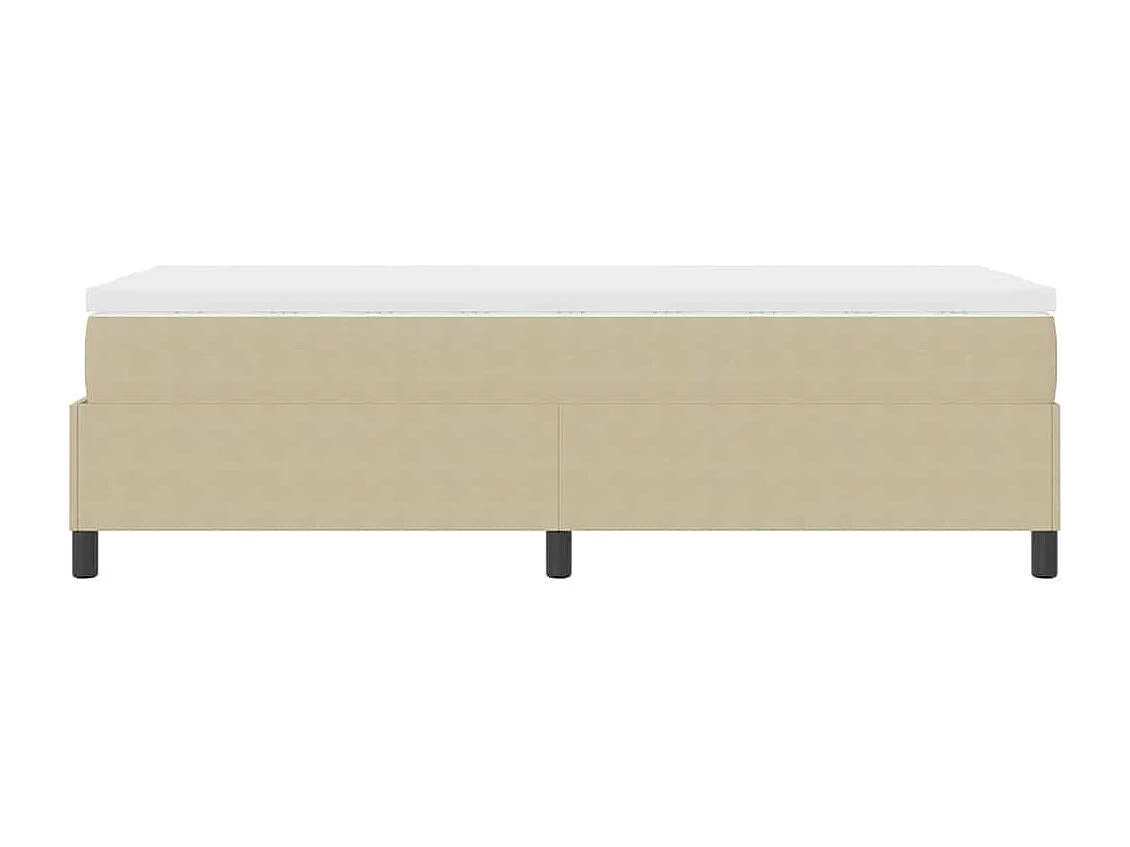 Cama tipo Box Spring Gris claro y . 90 x 200 cm Tela de Pana