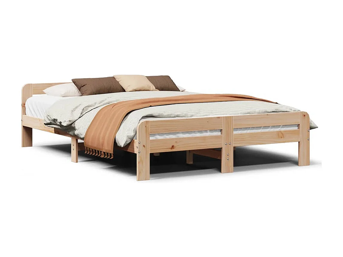 Cadre de lit sans matelas 140x190 cm bois de pin massif