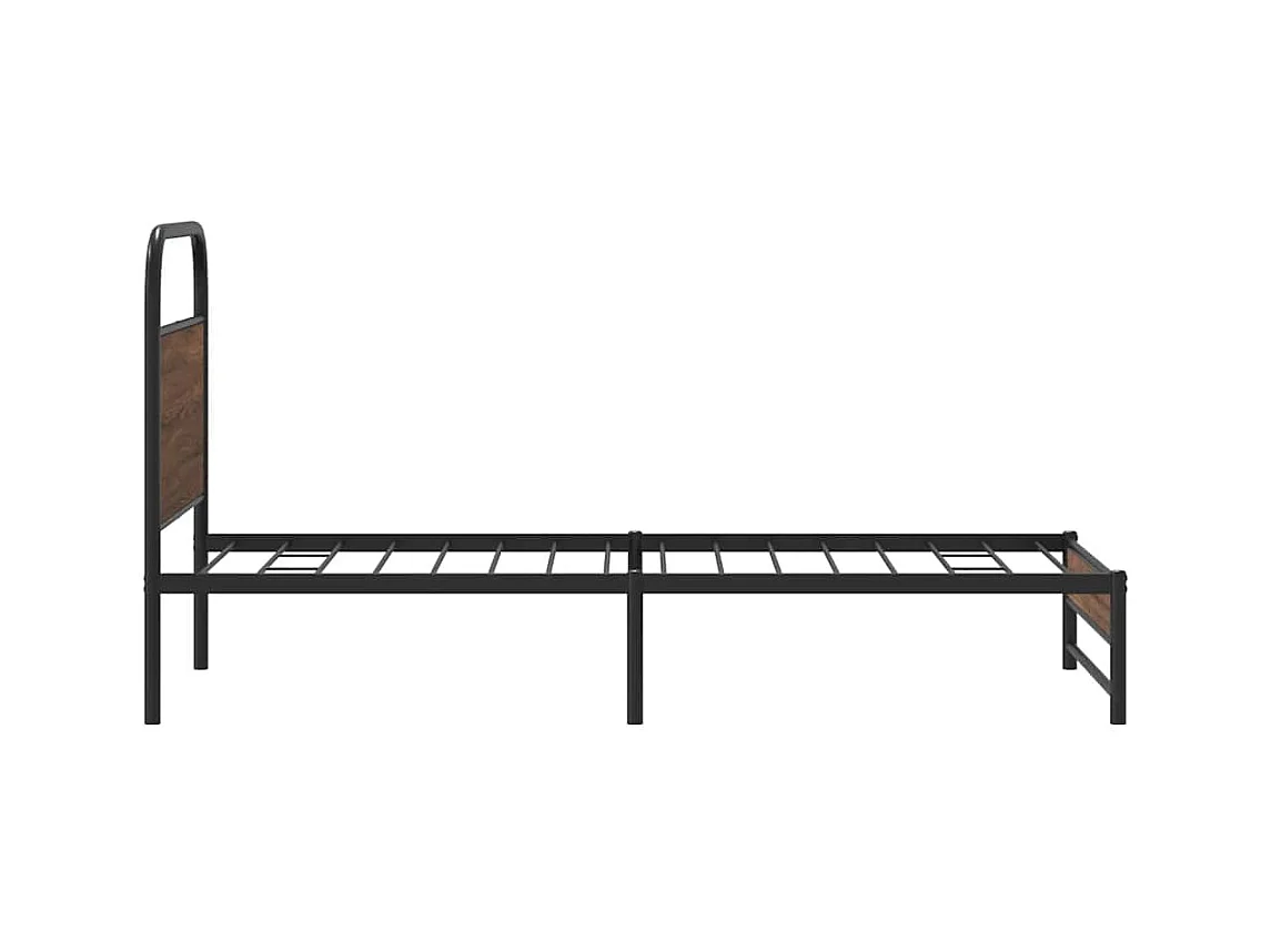 Cadre de lit sans matelas 90x190cm chêne marron bois ingénierie