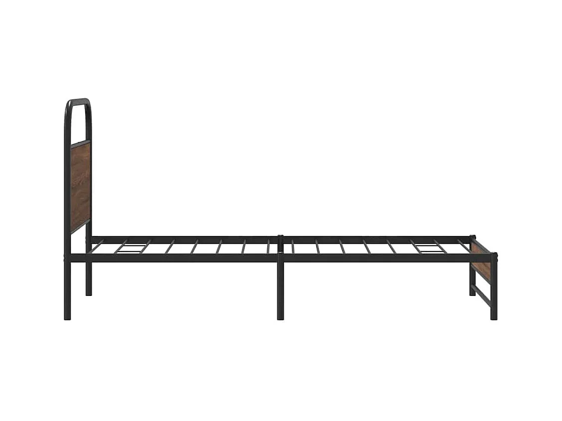Cadre de lit sans matelas 90x190cm chêne marron bois ingénierie