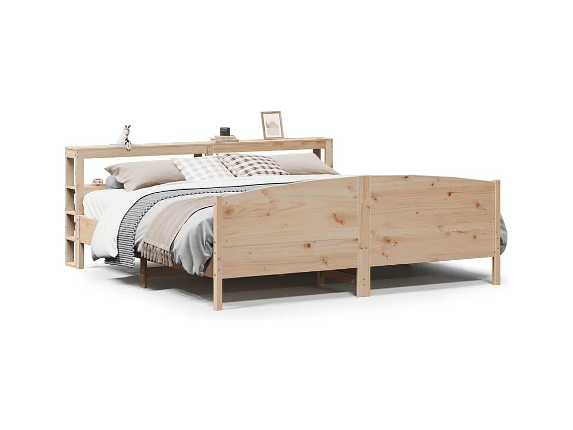 Cadre de lit sans matelas 180x200 cm bois massif de pin
