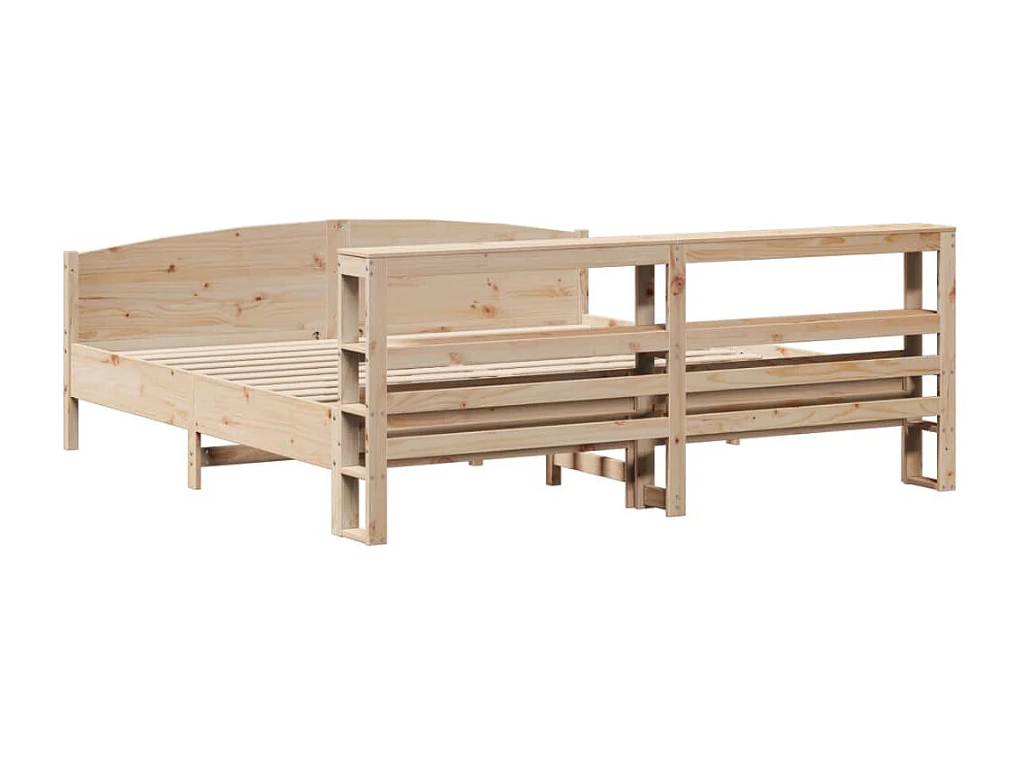 Cadre de lit sans matelas 180x200 cm bois massif de pin