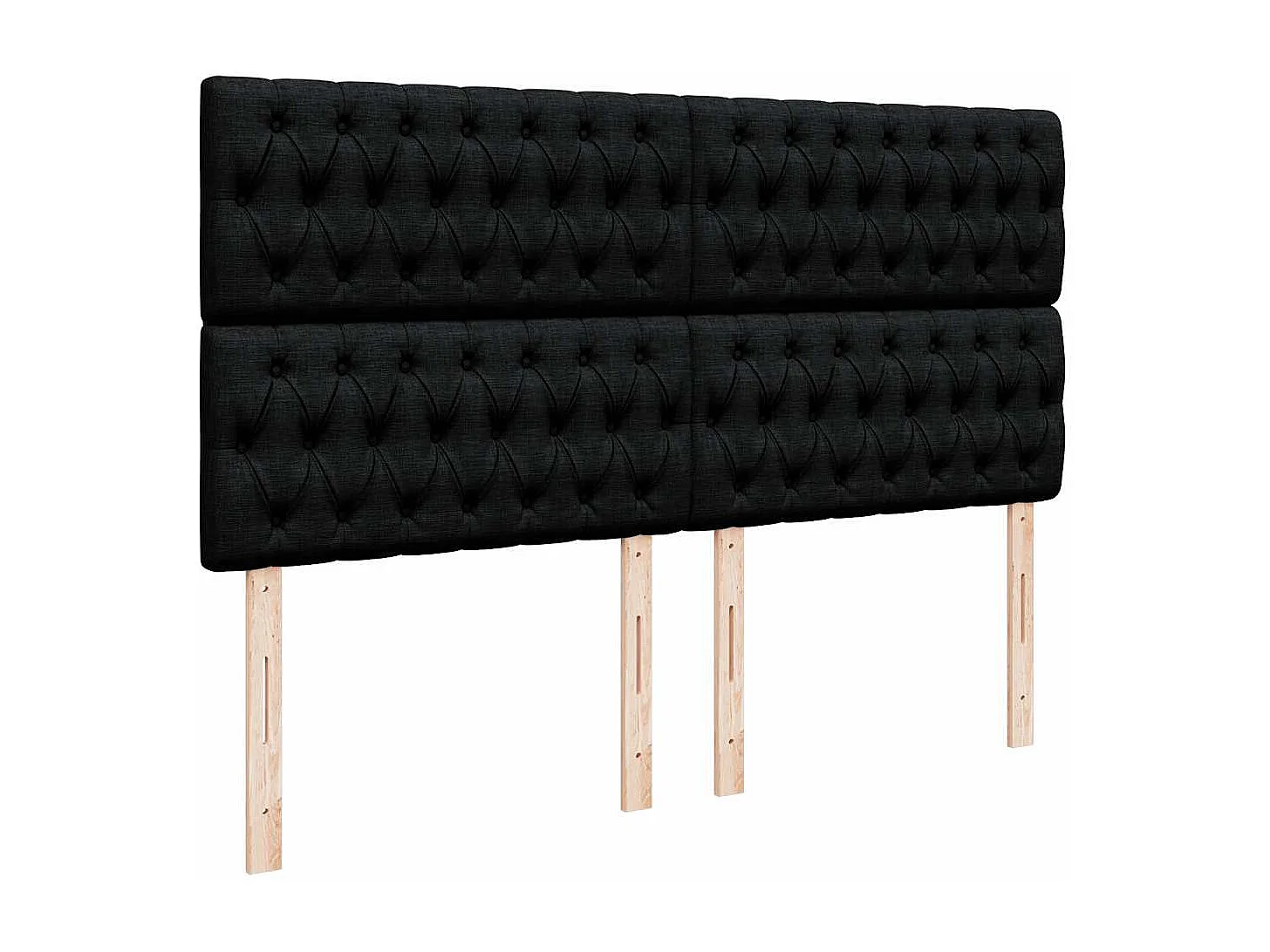 Boxspring met matras stof zwart 180x200 cm