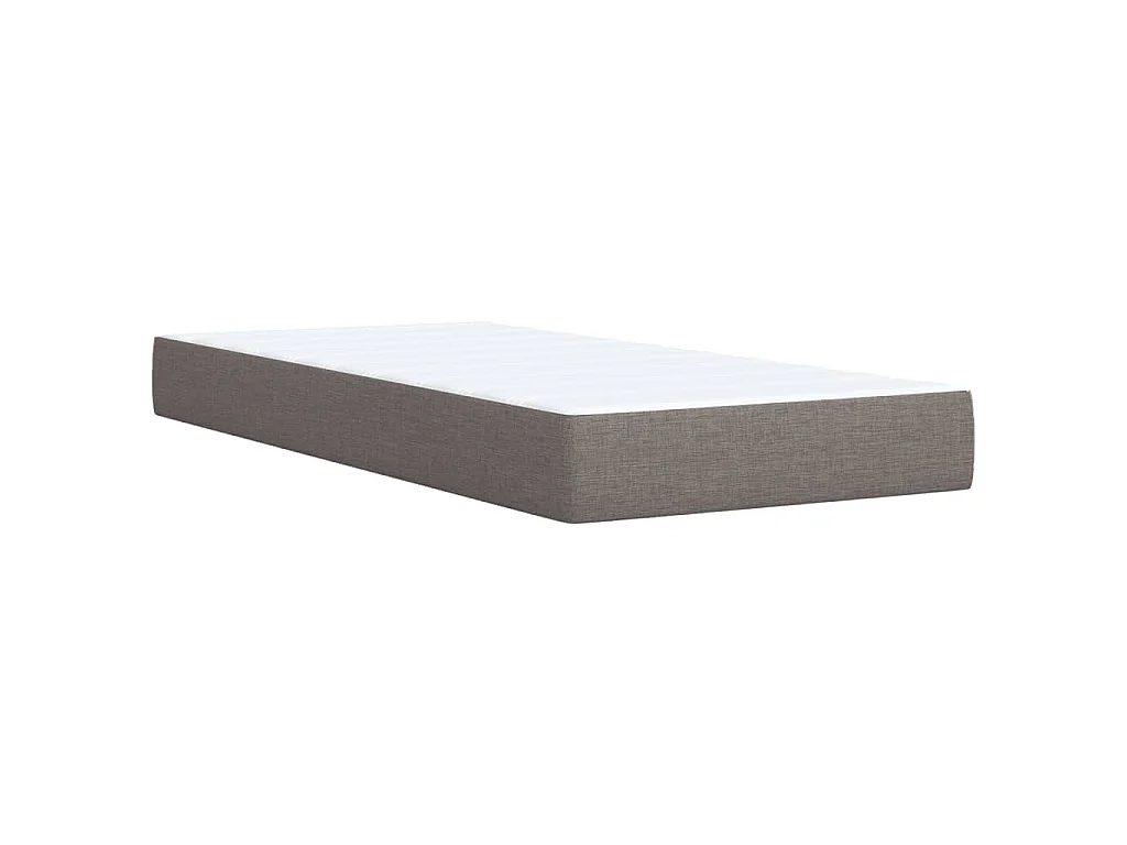 Sommier à lattes de lit avec matelas Taupe 100x200 cm Tissu