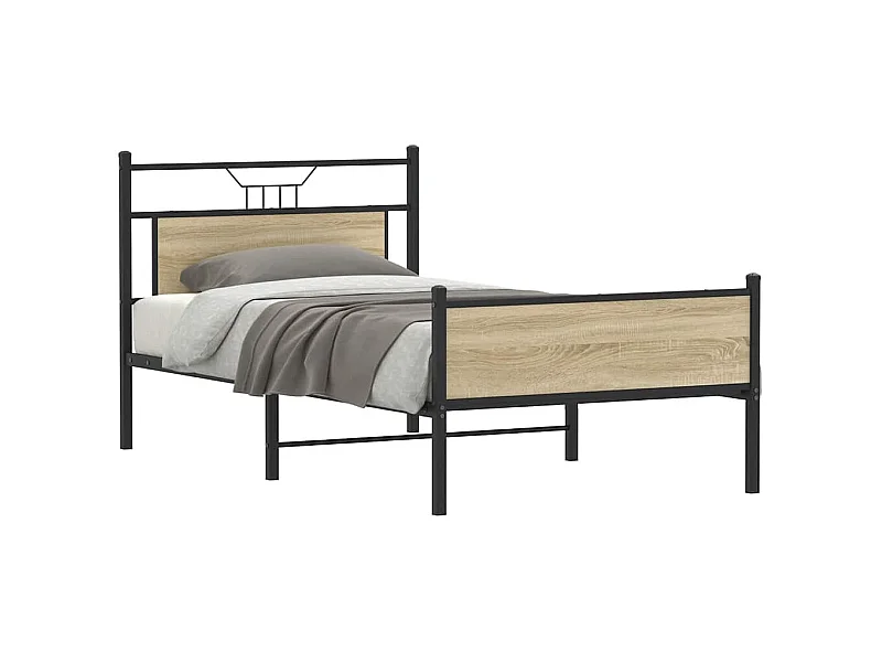 Bedframe zonder matras hout sonoma eikenkleurig 100x190 cm