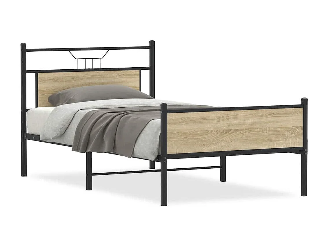 Giroletto senza Materasso Rovere Sonoma 100x190cm in Truciolato