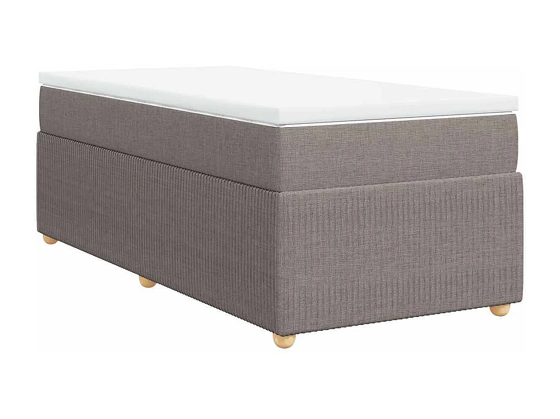 Boxspring met matras stof taupe 100x200 cm