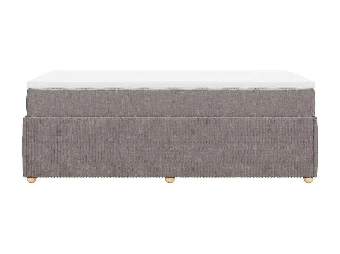 Boxspringbett mit Matratze Taupe 100x200 cm Stoff