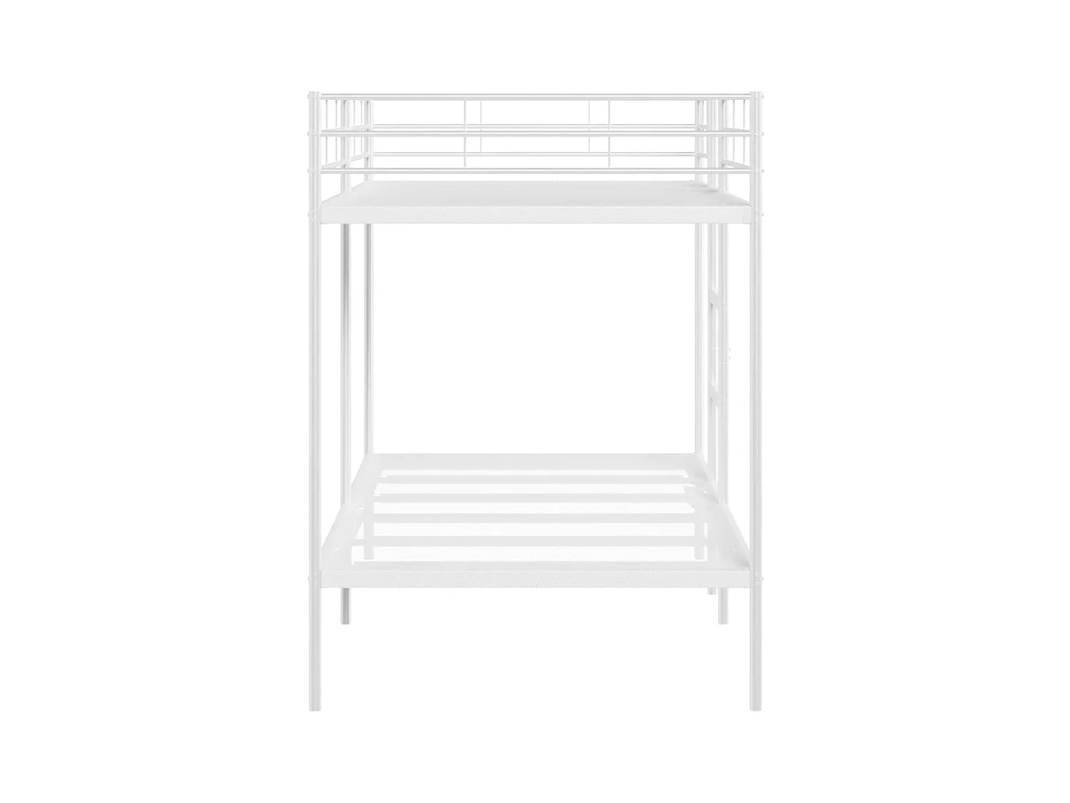 Etagenbett ohne Matratze Weiß 100x200 cm Stahl