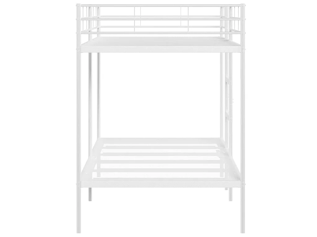 Lit superposé sans matelas blanc 100x200 cm acier