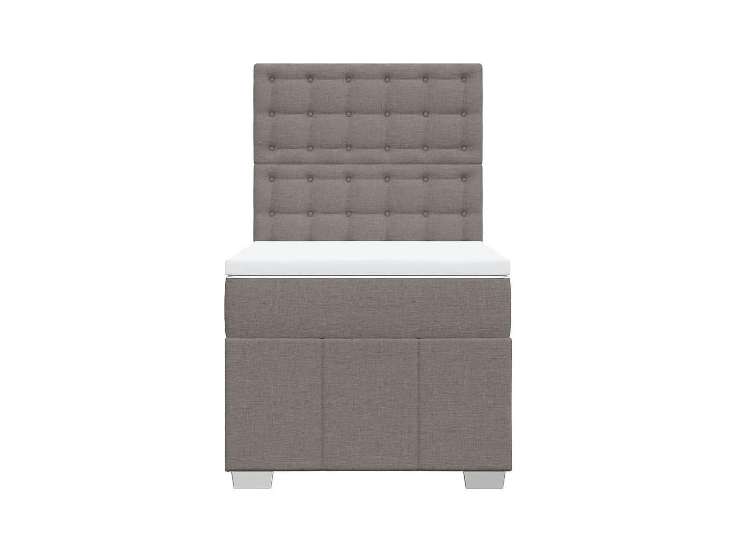 Giroletto a Molle con Materasso Tortora 100x200 cm in Tessuto