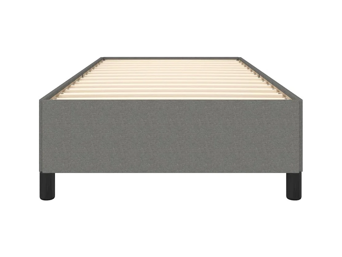 Cadre de lit sans matelas gris foncé 90x200 cm tissu