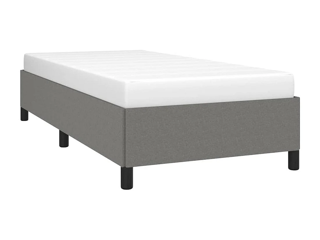 Estructura de cama sin colchón tela gris oscuro 90x200 cm