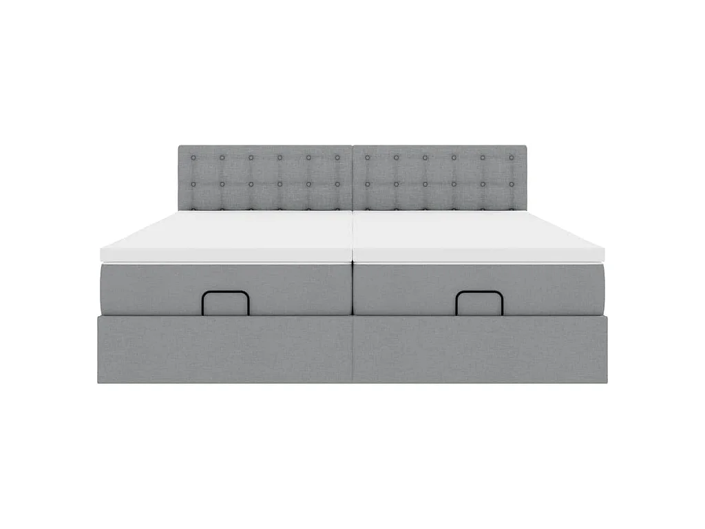 Struttura Letto Pouf con Materassi 160x200 cm in Tessuto