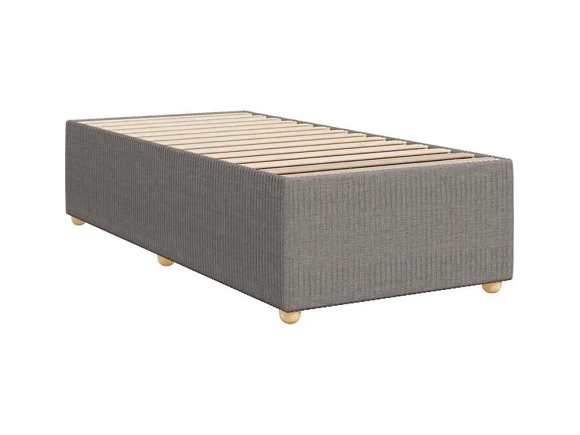 Sommier à lattes de lit avec matelas Taupe 90x190 cm Tissu