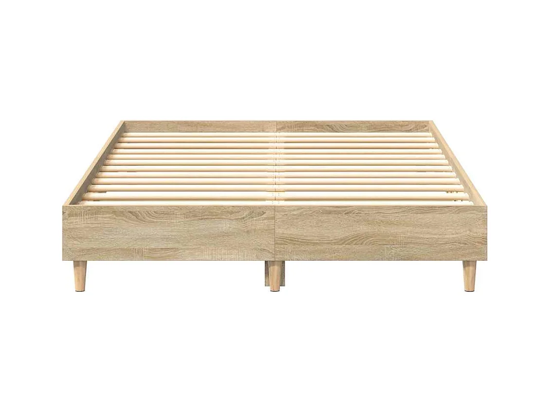 Cadre de lit sans matelas chêne sonoma 140x190 cm