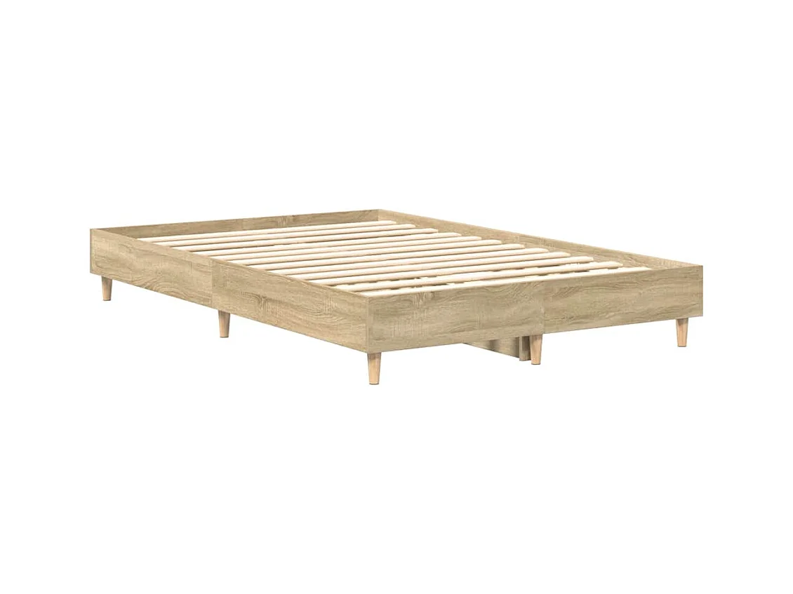 Cadre de lit sans matelas chêne sonoma 140x190 cm