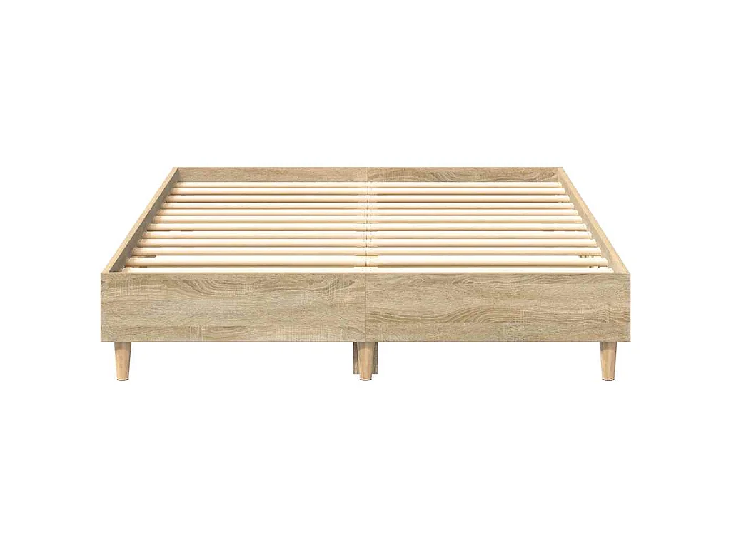 Cadre de lit sans matelas chêne sonoma 140x190 cm