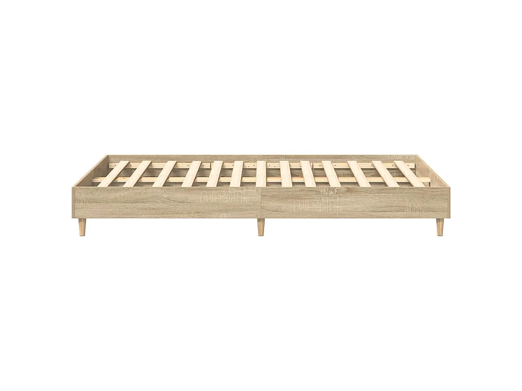 Cadre de lit sans matelas chêne sonoma 140x190 cm