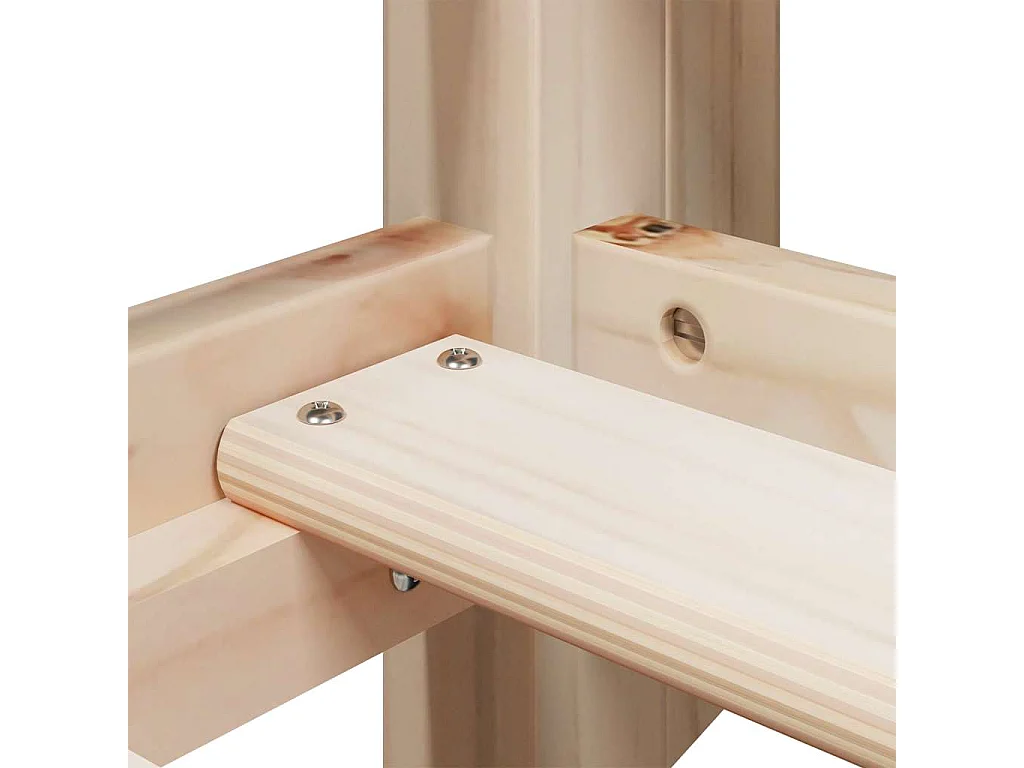 Stapelbedframe zonder matras massief grenenhout 90x190 cm