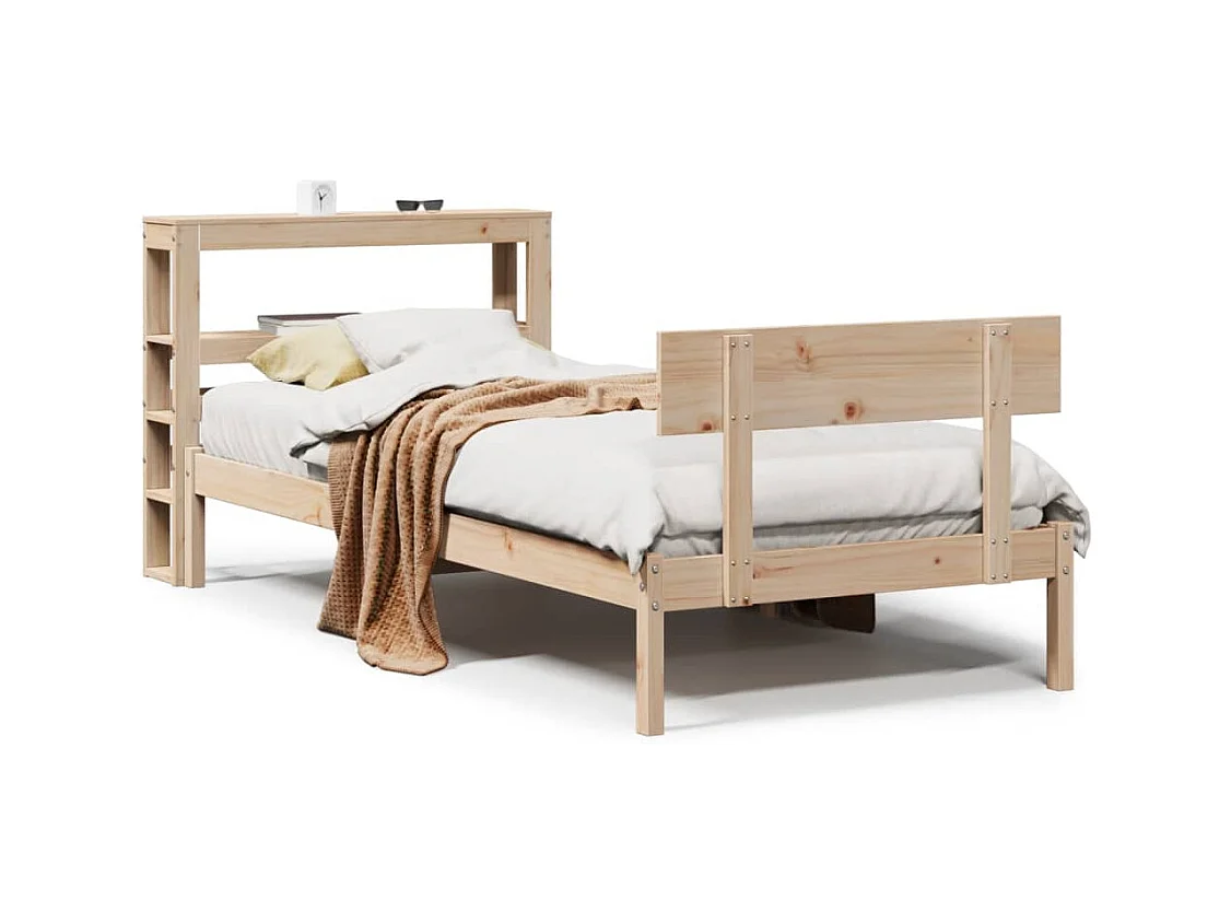 Cadre de lit sans matelas 90x200 cm bois de pin massif