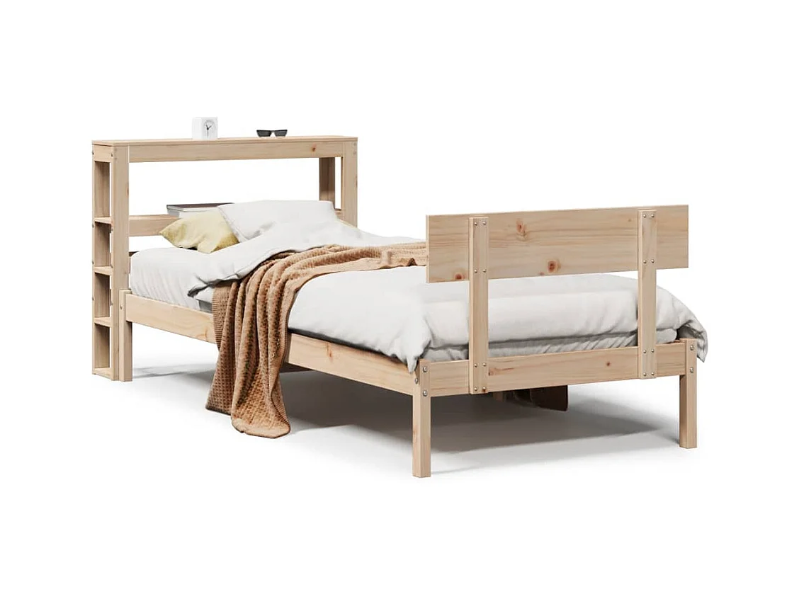 Cadre de lit sans matelas 90x200 cm bois de pin massif