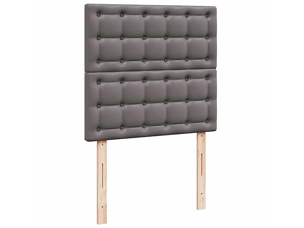 Ottomaanse bed met matras 100x200cm kunstleer grijs