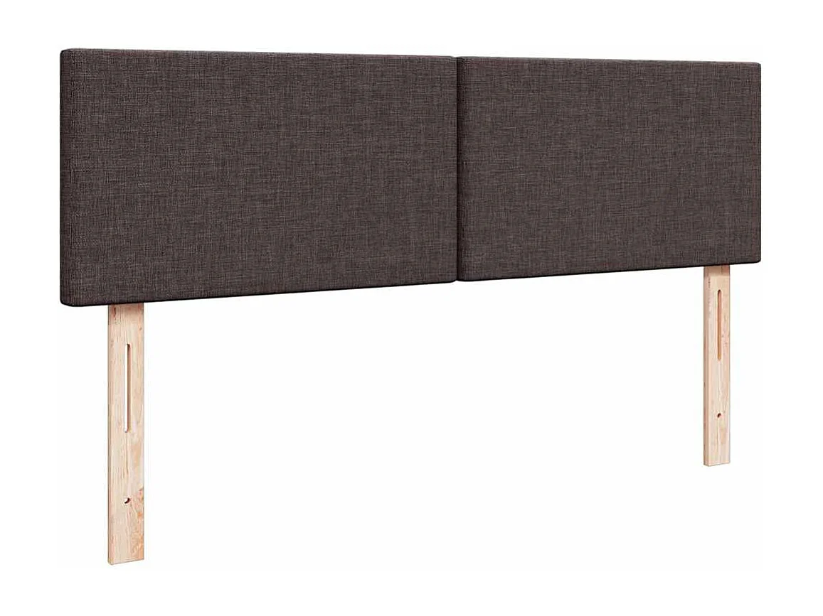 Estructura cama otomana colchón tela marrón oscuro 140x200cm