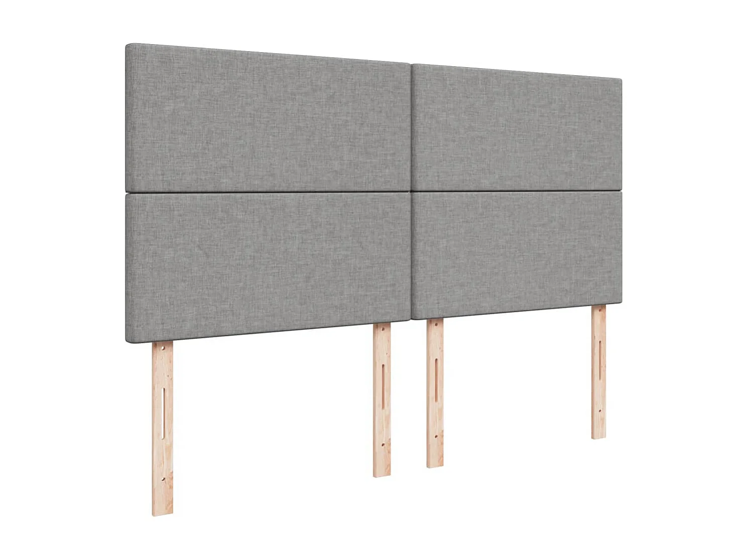 Boxspringbett mit Matratze Hellgrau 180x200 cm Stoff