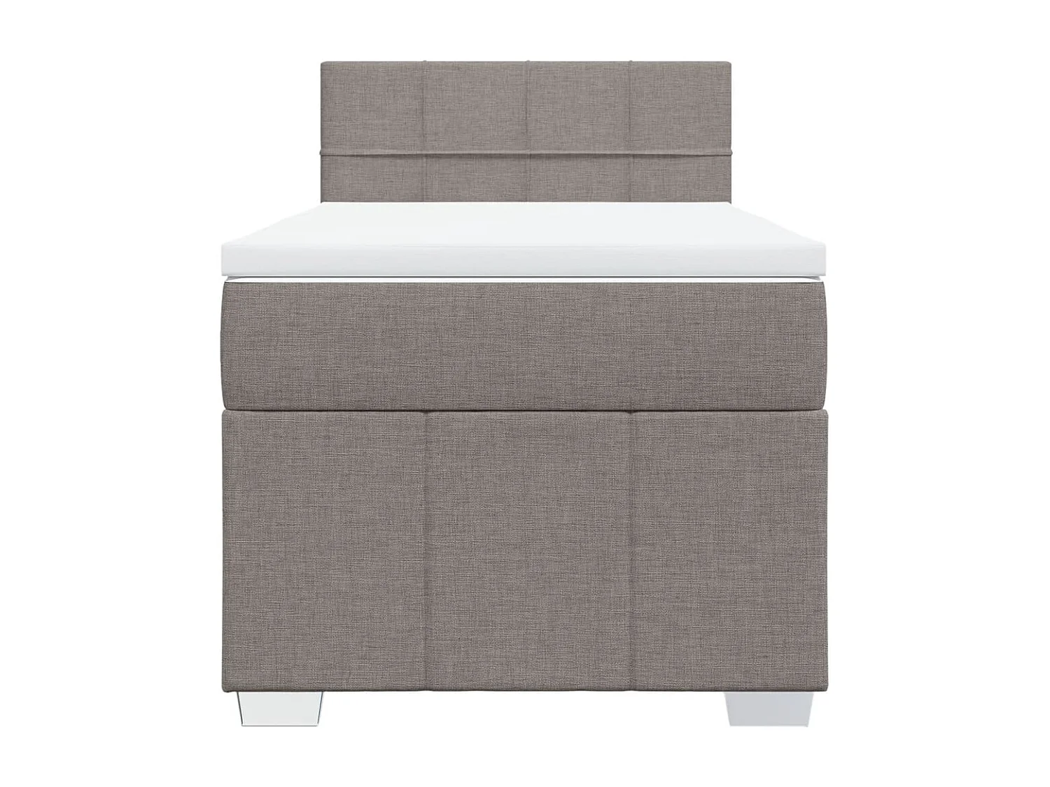 Boxspringbett mit Matratze Taupe 100x200 cm Stoff