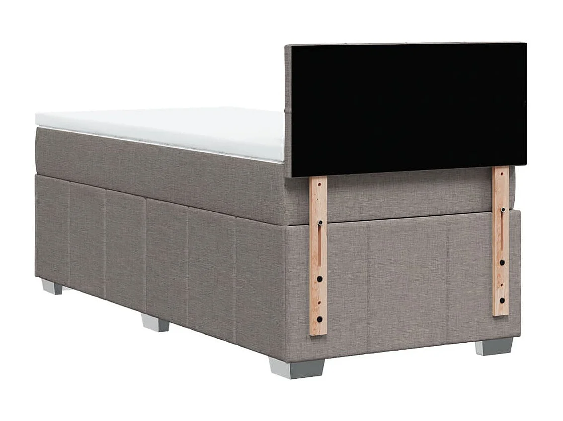 Giroletto a Molle con Materasso Tortora 100x200 cm in Tessuto