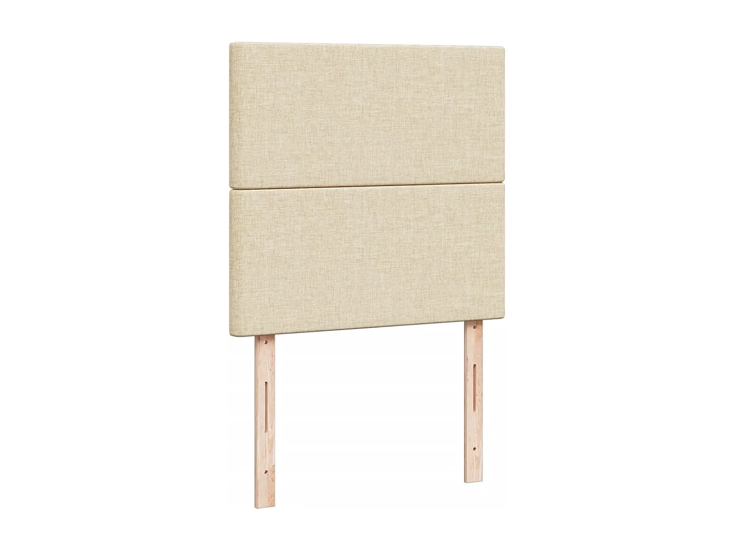 Sommier à lattes de lit avec matelas Crème 100x200 cm Tissu