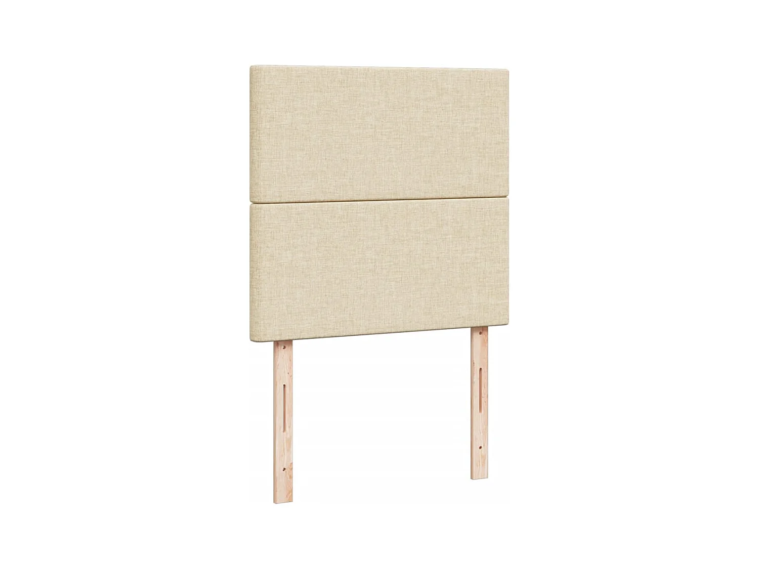 Sommier à lattes de lit avec matelas Crème 100x200 cm Tissu