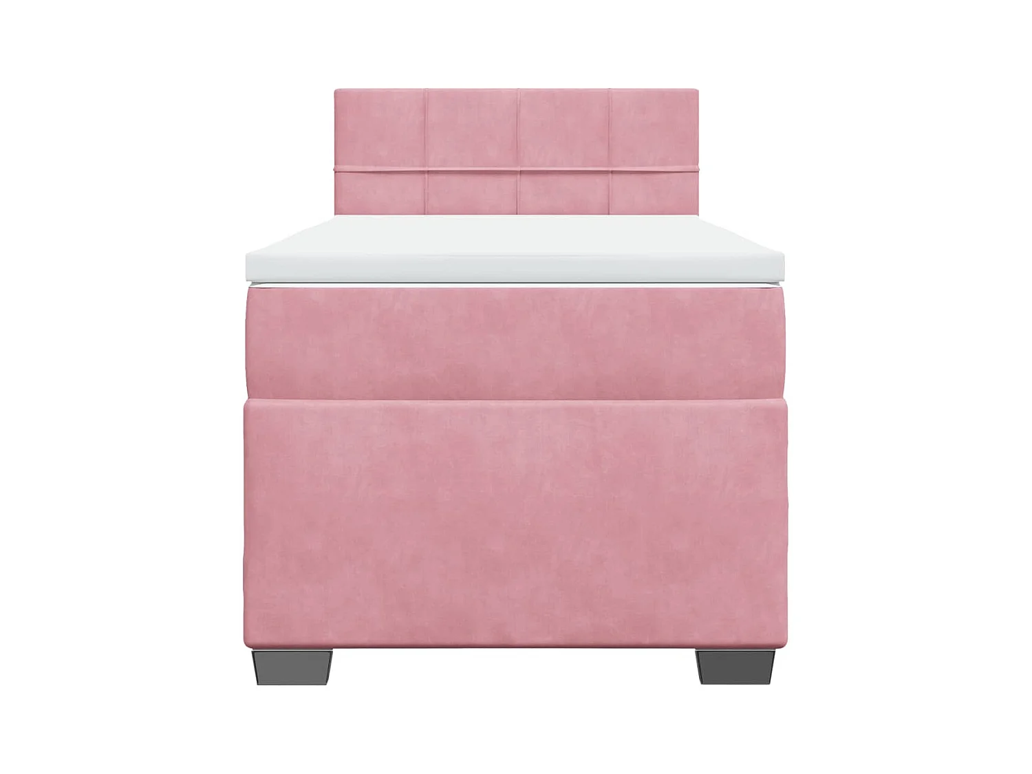 Boxspringbett mit Matratze Rosa 90x200 cm Samt