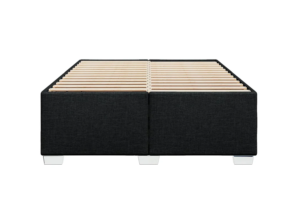 Cadre de lit sans matelas noir 140x200 cm tissu