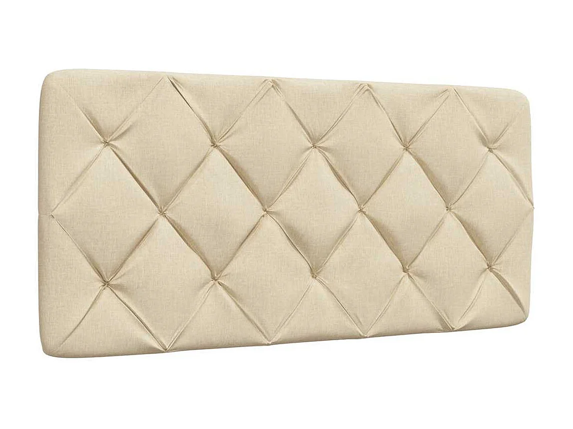 Estrutura de cama sem colchão 100x200 cm tecido cor creme