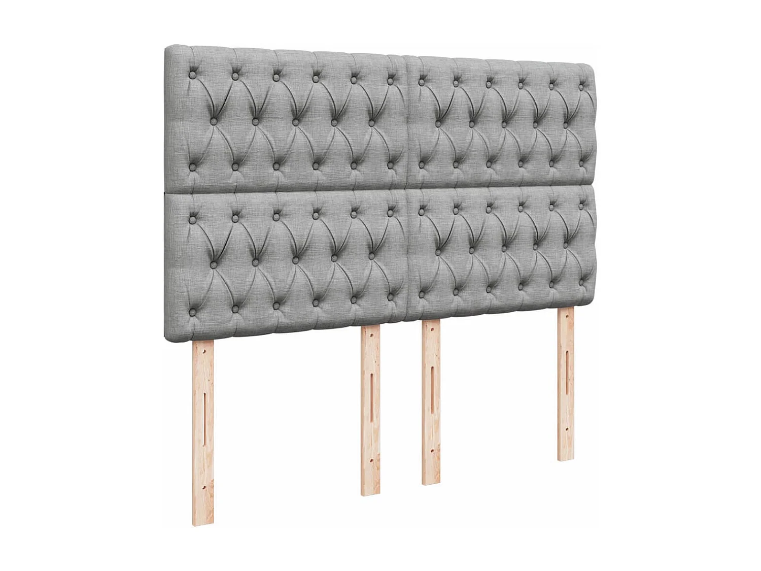 Giroletto a Molle con Materasso Grigio Chiaro 140x200cm Tessuto
