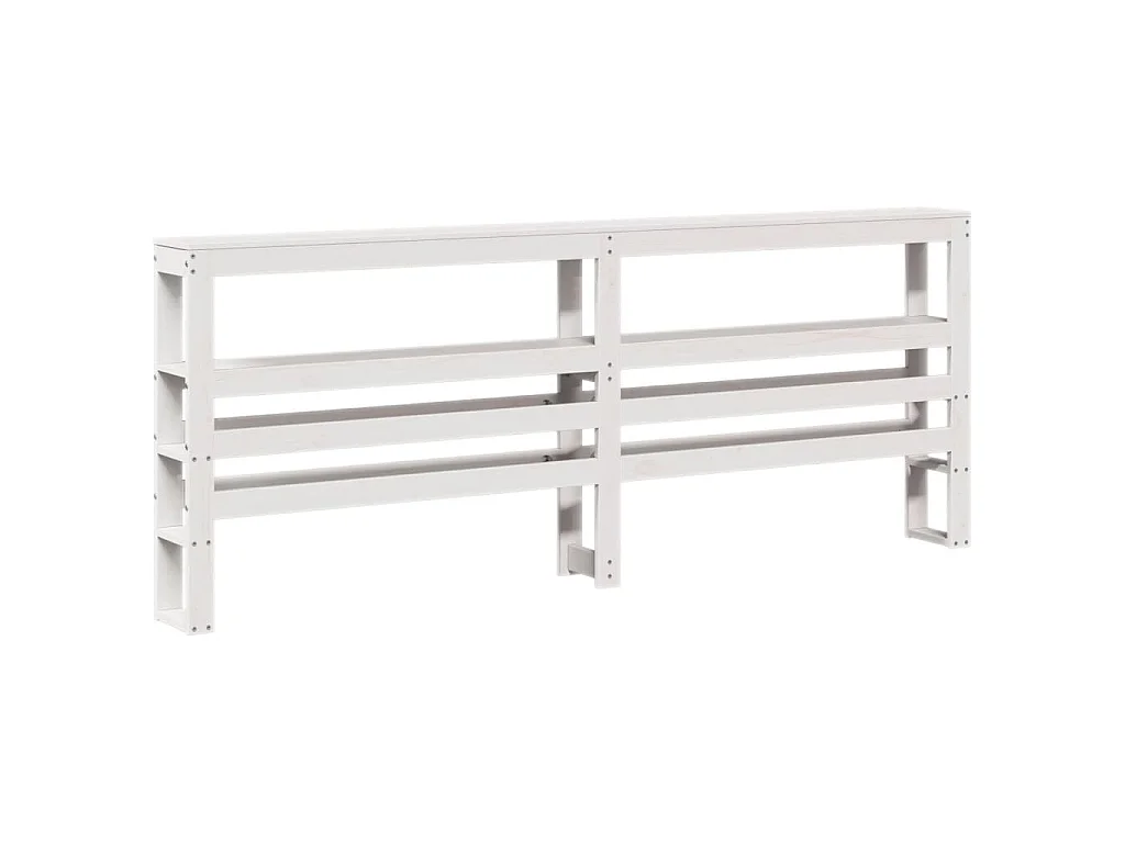 Cadre de lit sans matelas blanc 180x200 cm bois massif de pin
