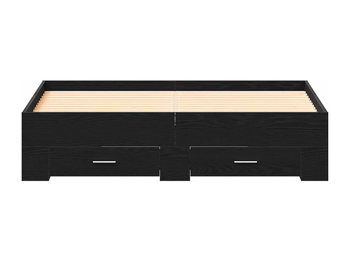 Cadre de lit Chêne noir 140 x 190 cm Bois d'ingénierie