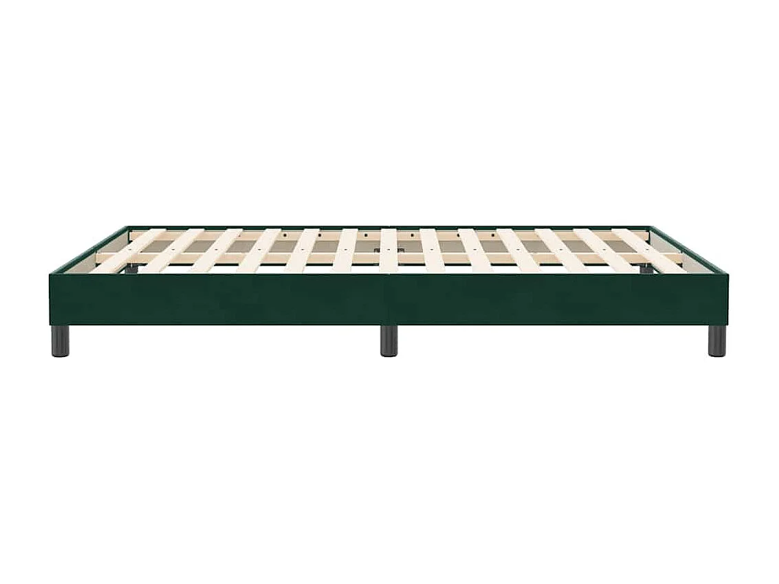 Box Cama de Molas sem Colchão Verde Escuro 140x210 cm Veludo