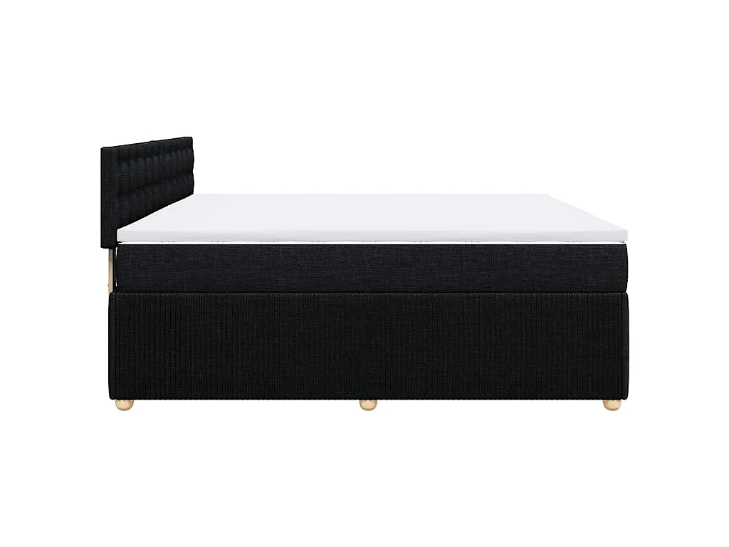 Boxspringbett mit Matratze Schwarz 180x200 cm Stoff