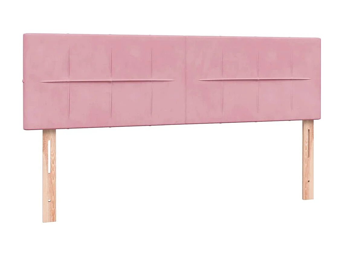 Boxspringbett mit Matratze Rosa 140x210 cm Samt
