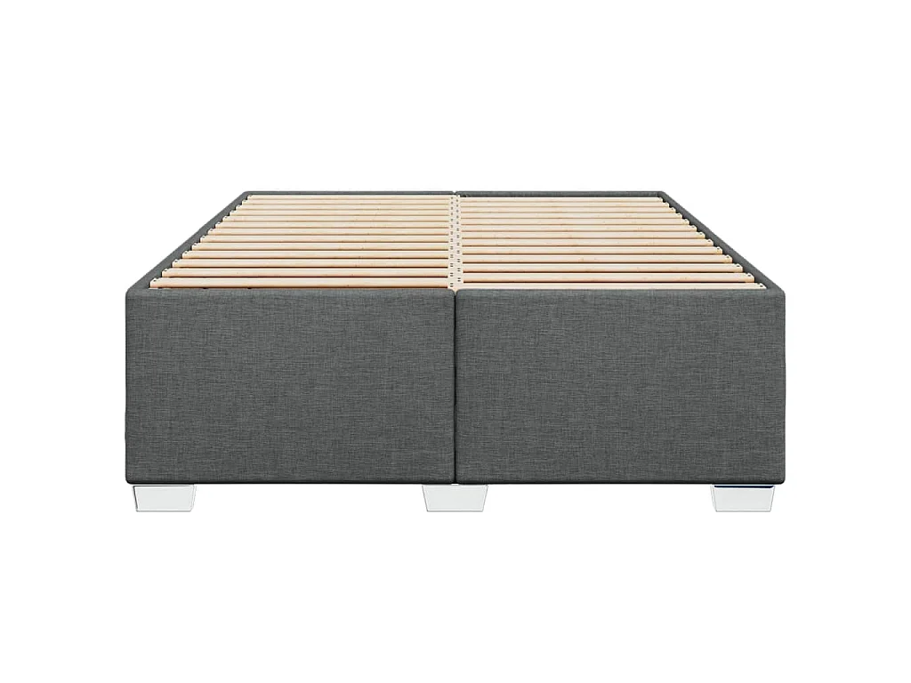 Bettgestell ohne Matratze Dunkelgrau 140x200 cm Stoff