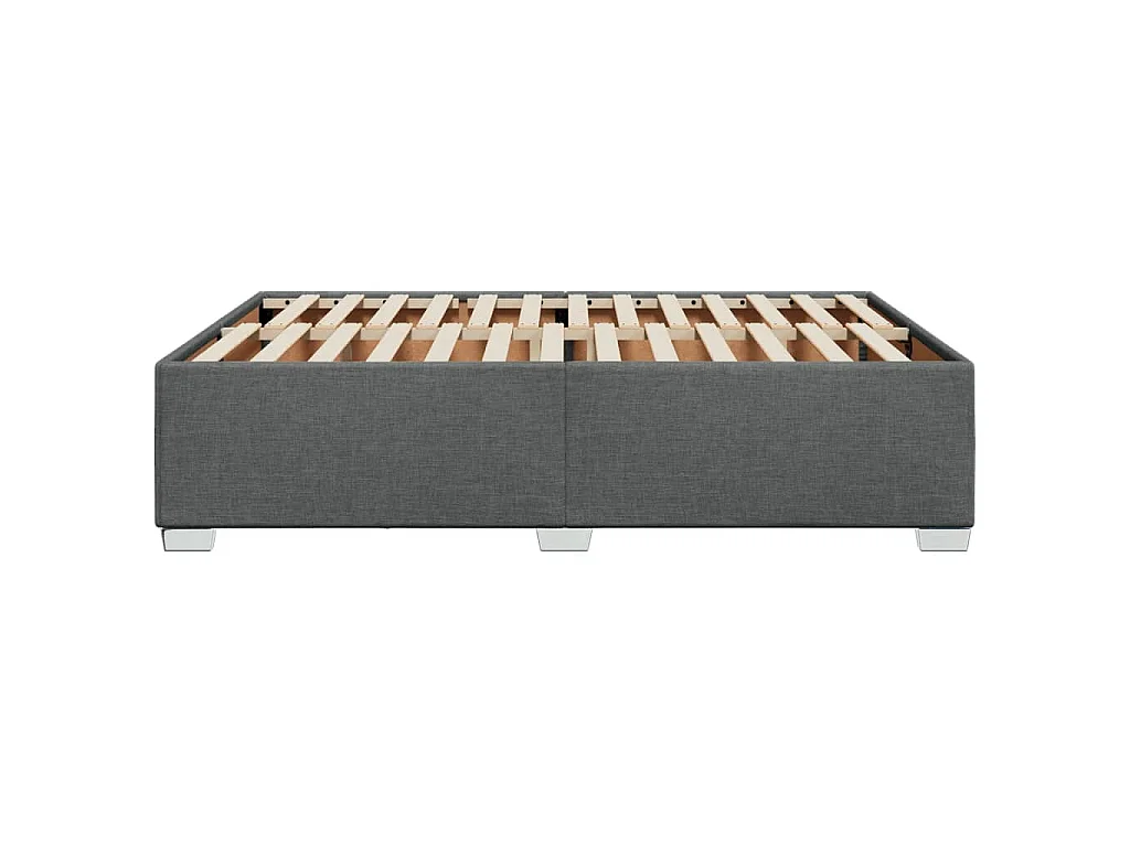 Bettgestell ohne Matratze Dunkelgrau 140x200 cm Stoff