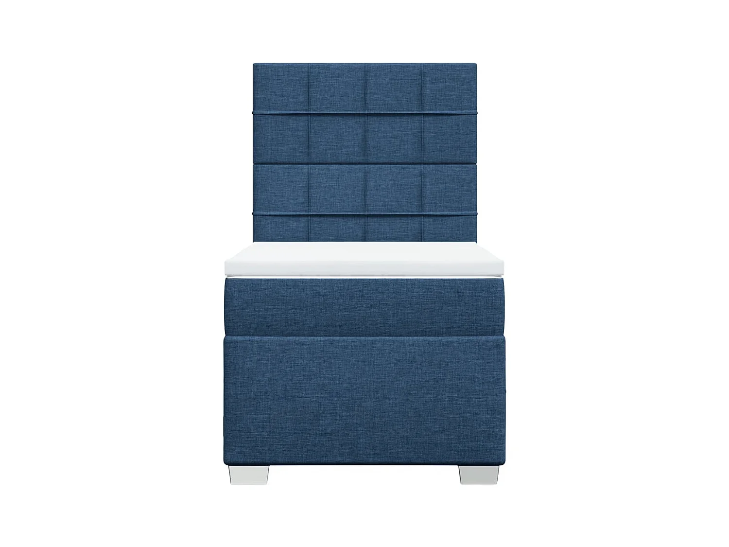 Sommier à lattes de lit avec matelas Bleu 90x200 cm Tissu