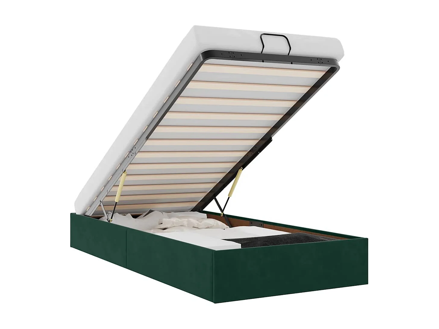 Bedframe zonder matras 90x200 cm fluweel donkergroen