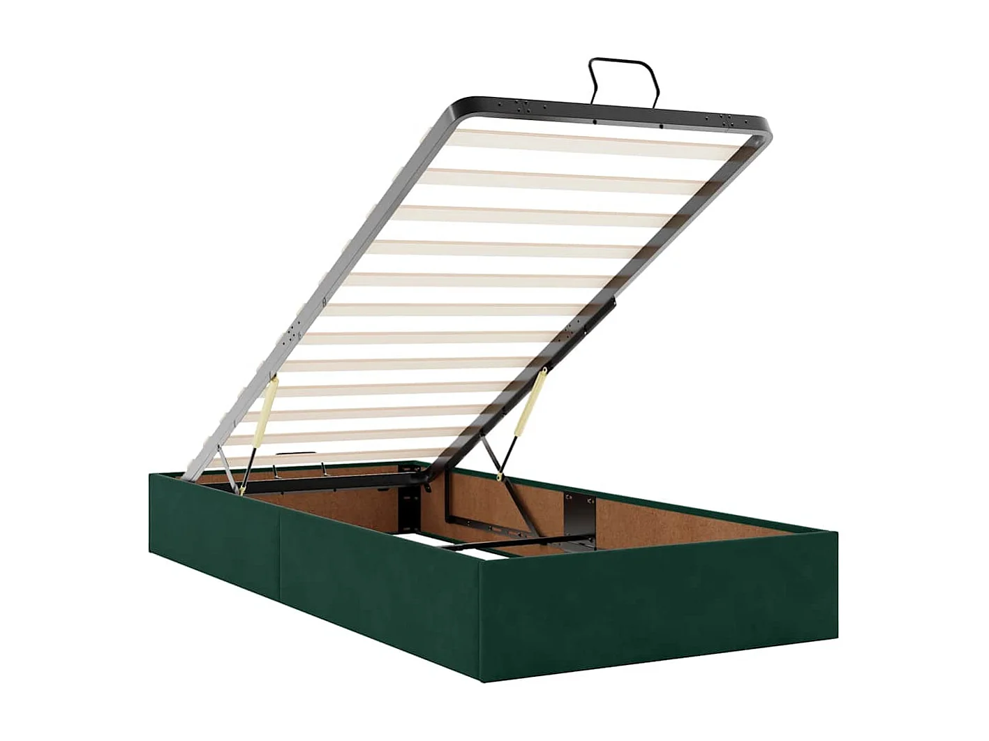 Bedframe zonder matras 90x200 cm fluweel donkergroen