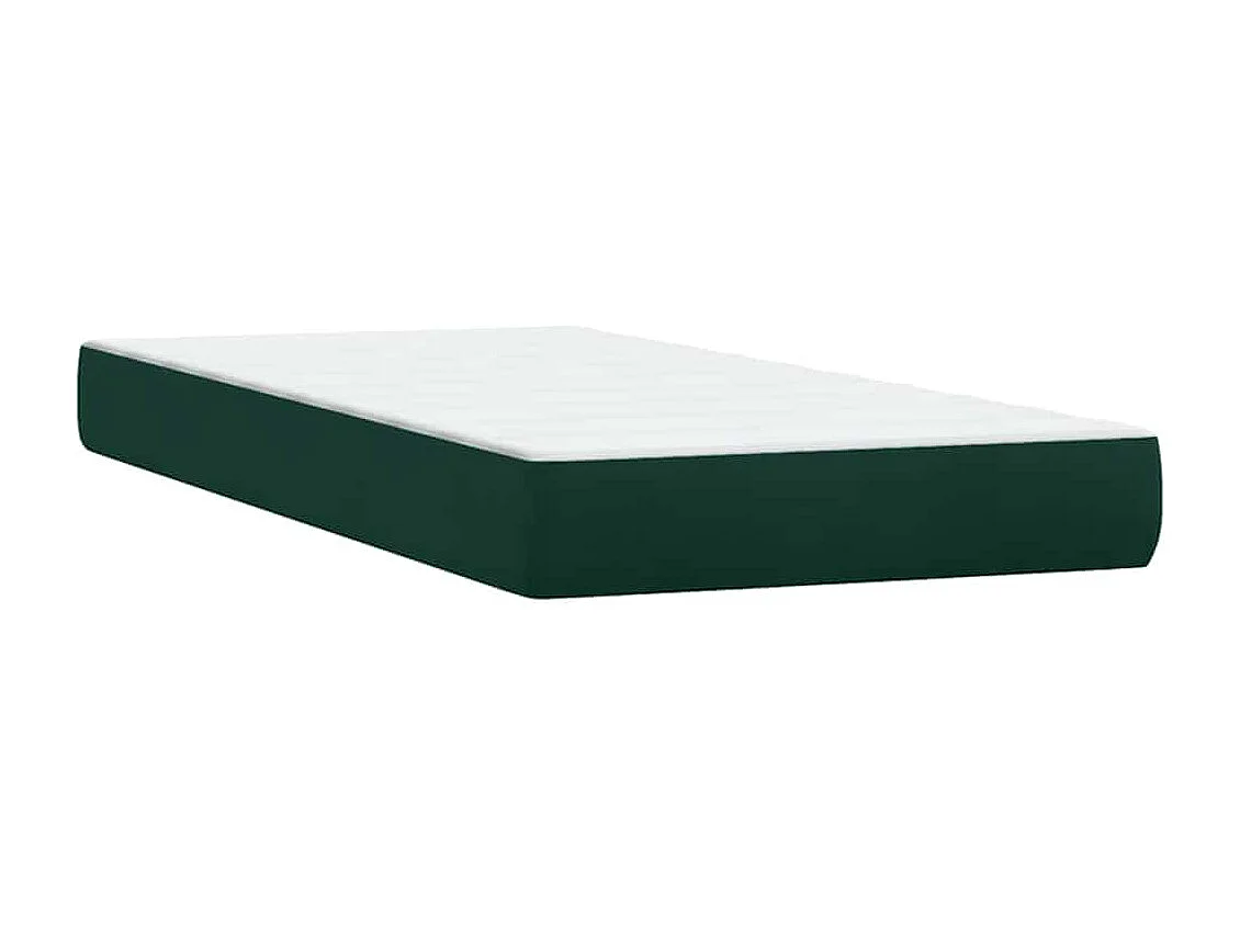 Boxspring met matras fluweel donkergroen 180x220 cm