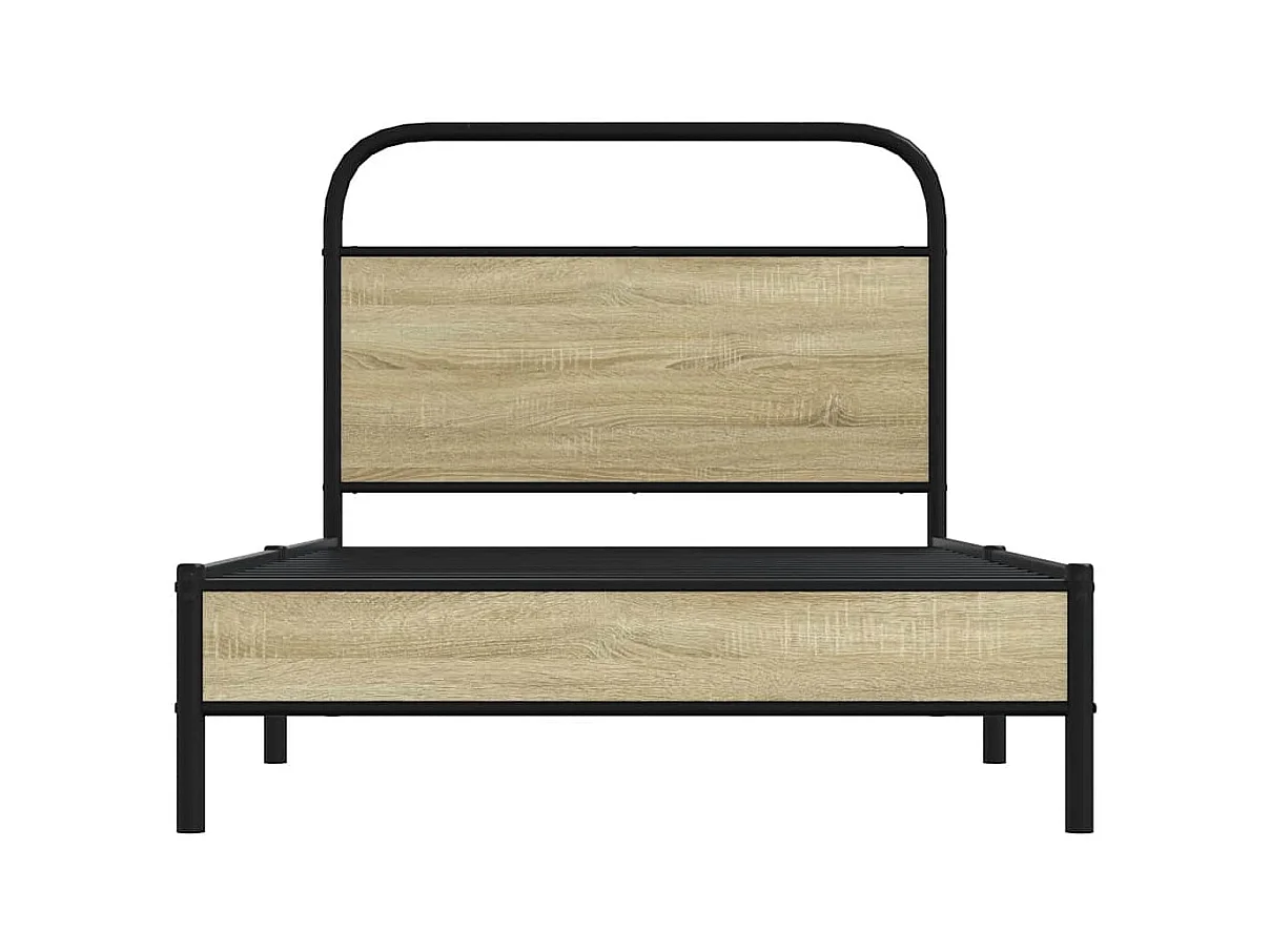 Cadre de lit sans matelas 90x200cm chêne sonoma bois ingénierie